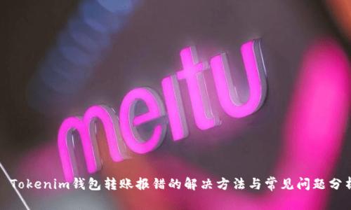 : Tokenim钱包转账报错的解决方法与常见问题分析